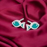 Turquoise Fish Studs