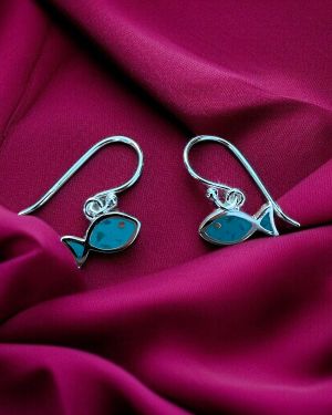 Turquoise Fish Earrings
