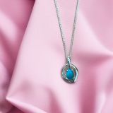 Turquoise Circle Necklace