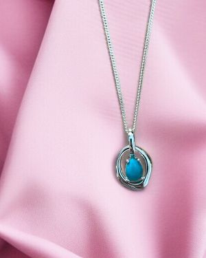 Turquoise Circle Necklace