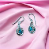 Turquoise Circle Earrings