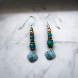Small Orb Copper Earrings