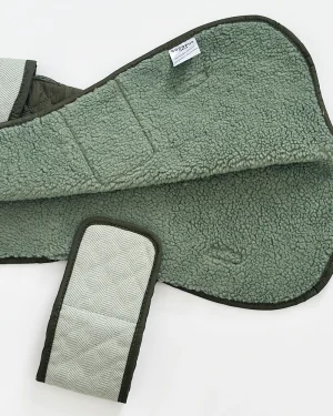 Country Khaki Quilted Dog Coat