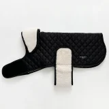 Midnight Black Quilted Dog Coat