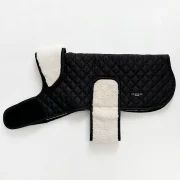 Midnight Black Quilted Dog Coat