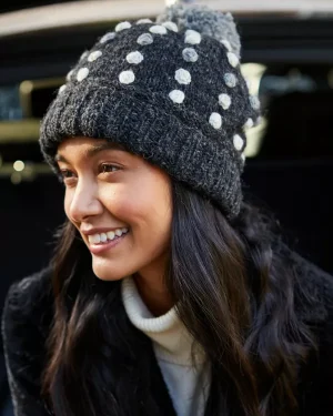 Kew Charcoal Bobble Beanie