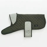 Country Khaki Quilted Dog Coat