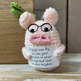 Positive Pig With Glasses