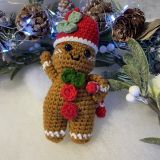 Christmas Candy Cane Gingerbread Decoration