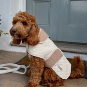 Creamy Chai Quilted Dog Coat