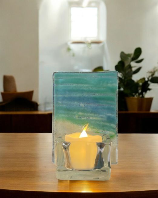 Beach Waves Tea Light Holder
