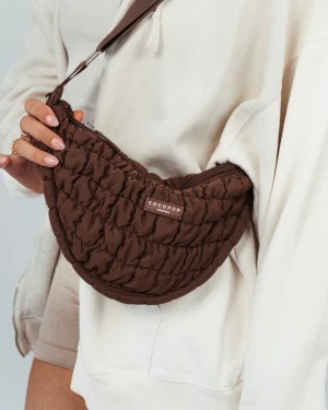 Crossbody Crescent Espresso Dog Walking Bag