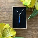 Blue Opalique Drop Necklace