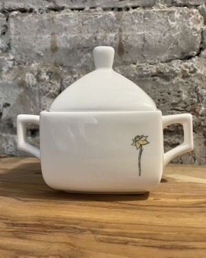 Square Daffodil Sugar Pot