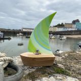 Lime Green Glass Boat