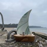Turquoise Glass Boat