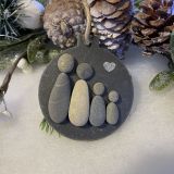 Four People Christmas Slate Decoration