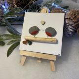 Two Robins Pebble Canvas