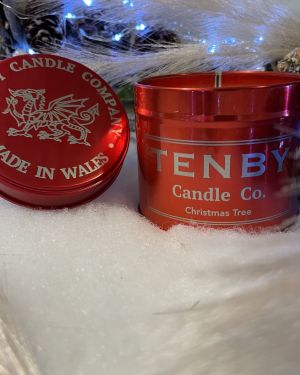 Christmas Tree Tin Candle
