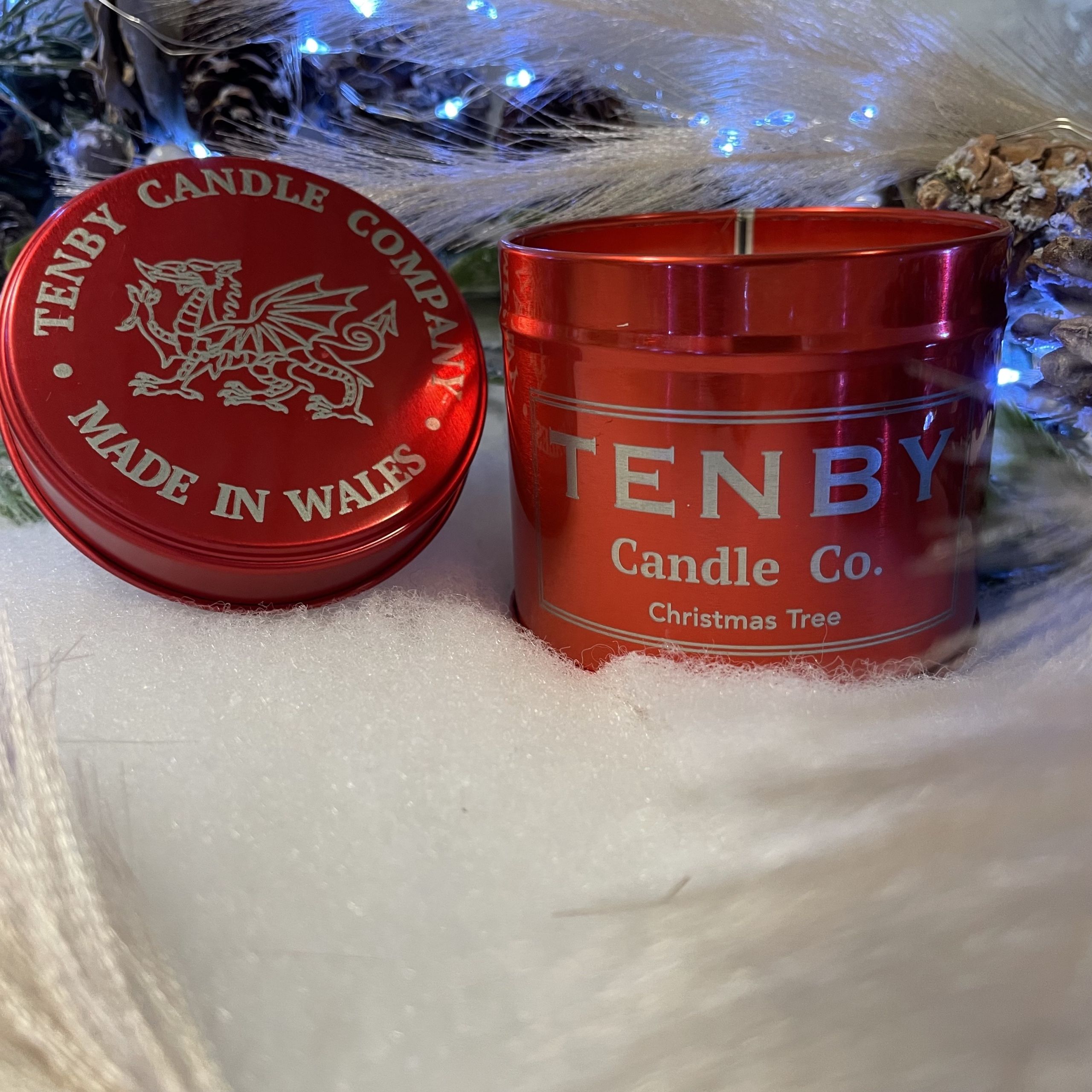 Christmas Tree Tin Candle
