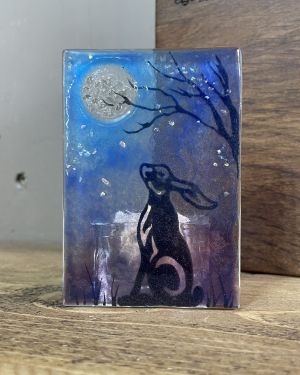 Hare And The Moon Tea Light Holder