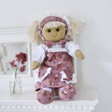 Pink Floral Dress Rag Doll