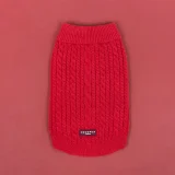 Mulled Wine Cable Knit Dog Jumper