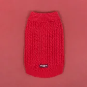 Mulled Wine Cable Knit Dog Jumper