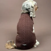 Hot Coco Cable Knit Dog Jumper