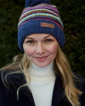 Denver Stripe Bobble Beanie