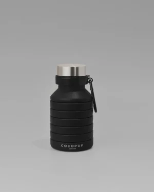 Collapsible Black Water Bottle