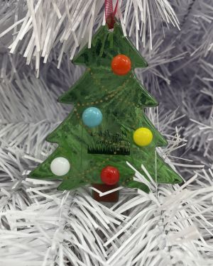 Fused Glass Christmas Tree Decoration