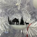 Fused Glass White Christmas Decoration