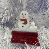 Fused Glass Tenby Snowglobe Decoration