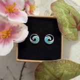 Turquoise Wave Studs