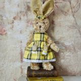Rabbit In A Yellow Tartan Dress