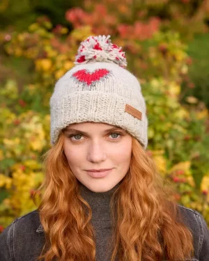 Heart Bobble Beanie