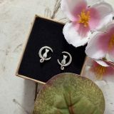 Cat On The Moon Studs