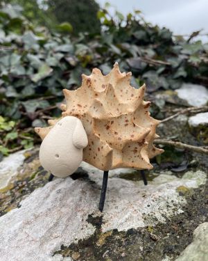 Ceramic Fluffy Orange Lamb