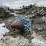 Ceramic Spiky Light Blue Hedgehog