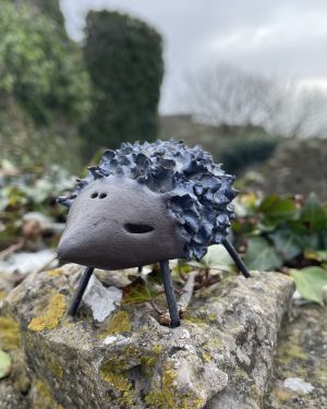 Ceramic Spiky Dark Blue Hedgehog