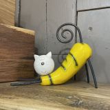Ceramic Stretching Yellow Cat