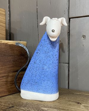 Ceramic Large Dark Blue Dog