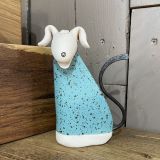 Ceramic Small Turquoise Dog