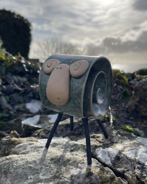 Ceramic Olive Ram Ornament