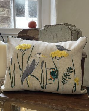 Birds And Flowers Cushion