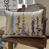 Hollyhock Flower Cushion