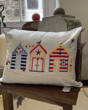 Beach Huts Cushion
