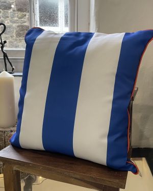 Blue And White Stripe Cushion