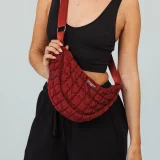 Crossbody Crescent Merlot Dog Walking Bag